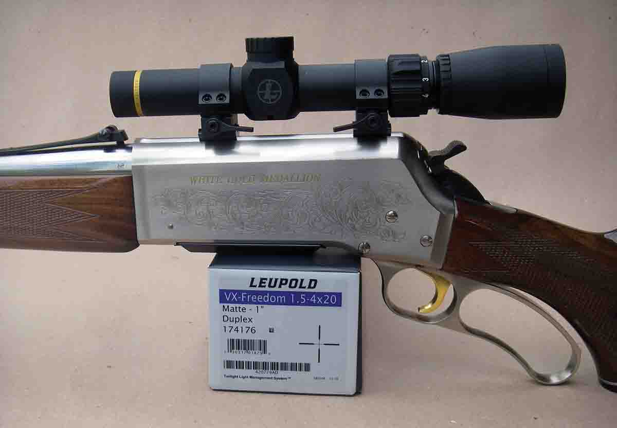 A Leupold VX-Freedom 1.5-4x 20mm variable scope in QRW rings was used to test the new rifle.